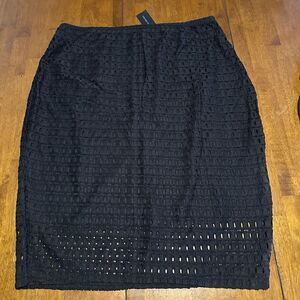 Lane Bryant Eyelet layered Black Pencil Skirt Womens New With Tags Size 18